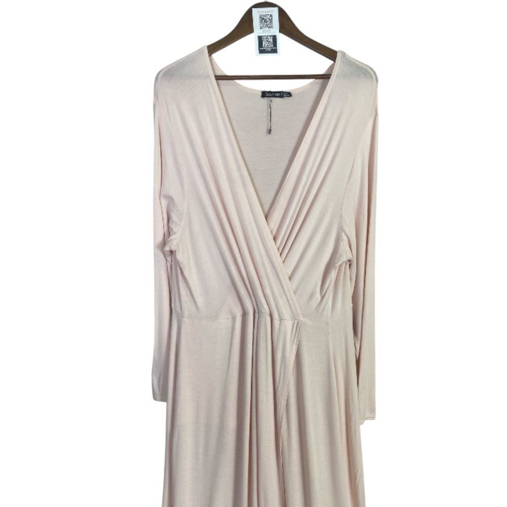 BOOHOO Elegant Cream Long Sleeve Dress 2x-3x #0269